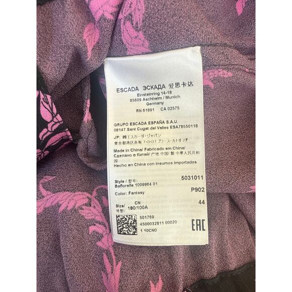 Escada Purple Floral Printed Sport Jacket Size 44 - Picture 4 of 4